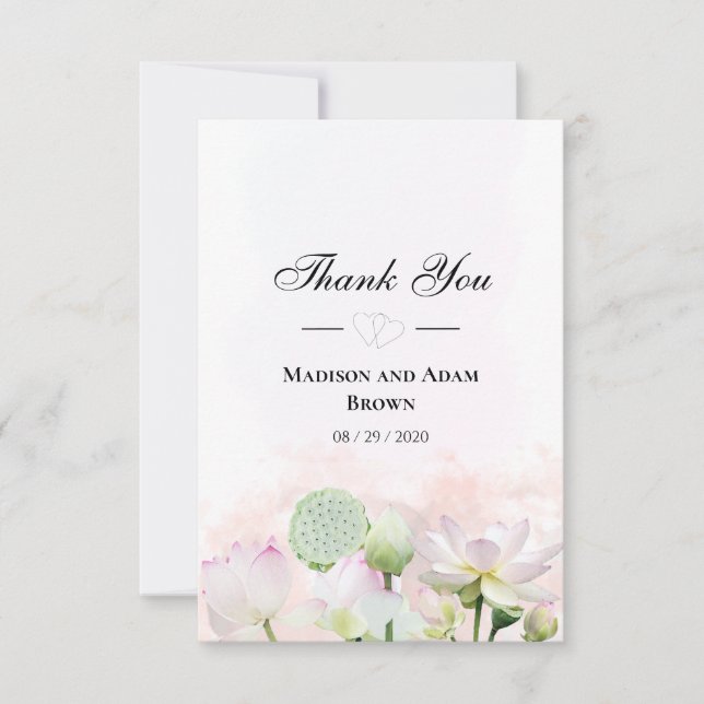 Tarjeta De Agradecimiento Hidromasaje y acuarela Loti Gracias (Anverso)
