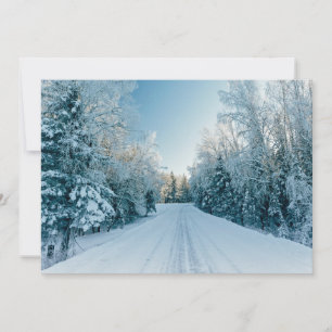 Tarjeta De Agradecimiento Hielo y nieve   Camino de invierno congelado Rusia