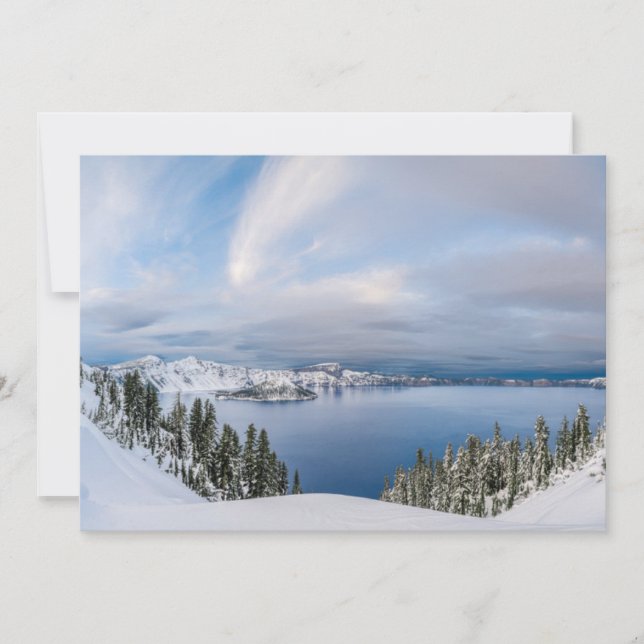 Tarjeta De Agradecimiento Hielo y nieve | Crater Lake Oregon (Anverso)