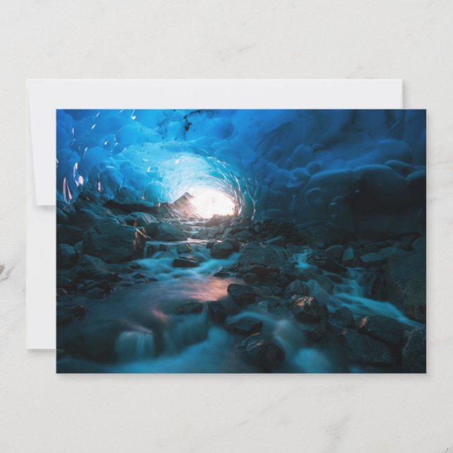 Tarjeta De Agradecimiento Hielo y nieve | Glaciar Mendenhall, Juneau, Alaska (Anverso)