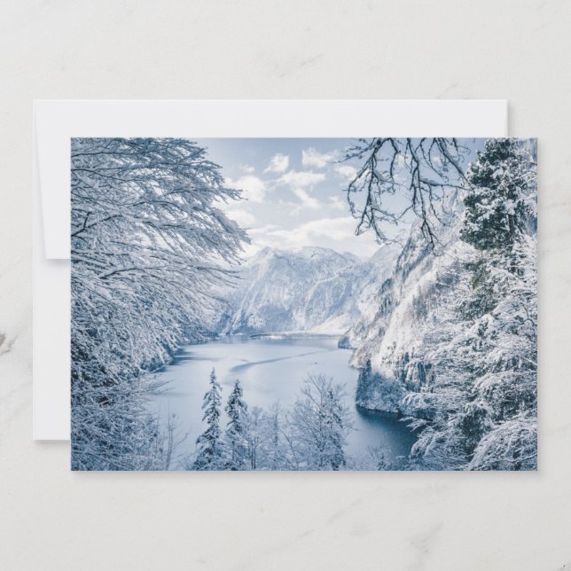 Tarjeta De Agradecimiento Hielo y nieve | Lago Königssee, Alemania (Anverso)