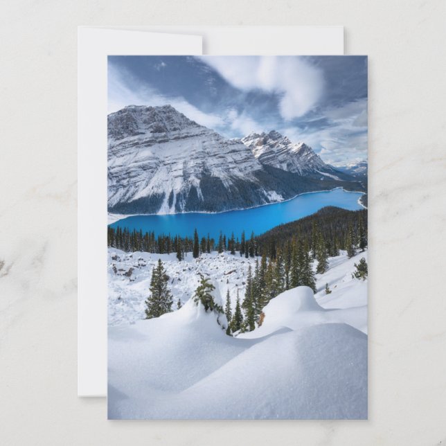 Tarjeta De Agradecimiento Hielo y nieve | Lago Peyto, Rockies Canadienses (Anverso)