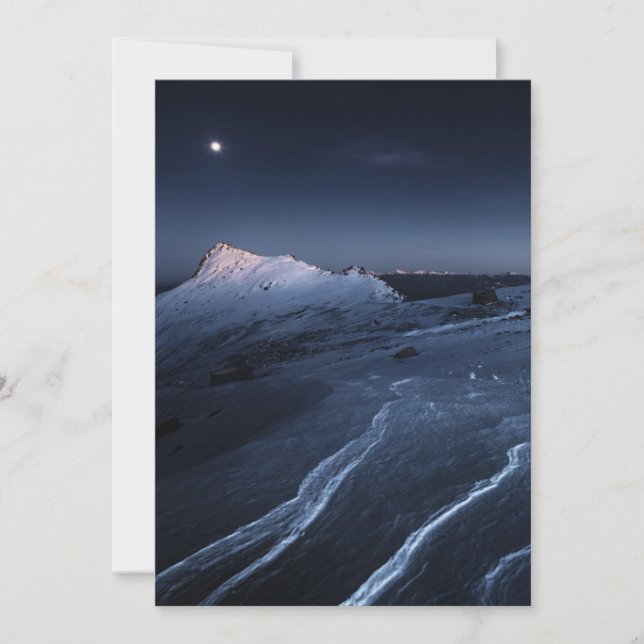 Tarjeta De Agradecimiento Hielo y nieve | Meseta de Kiso-Komagatake, Alpes j (Anverso)