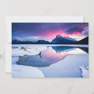 Tarjeta De Agradecimiento Hielo y nieve Mt. Rundle, Canadá