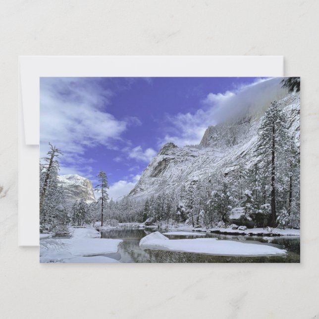 Tarjeta De Agradecimiento Hielo y nieve | Parque nacional Yosemite (Anverso)