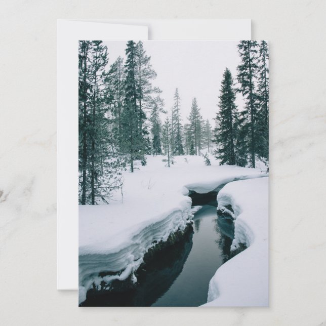 Tarjeta De Agradecimiento Hielo y nieve | Secuencia en un paisaje invernal n (Anverso)