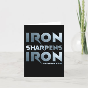 Tarjeta De Agradecimiento Hierro Sharpens Hierro - Proverbio cristiano para