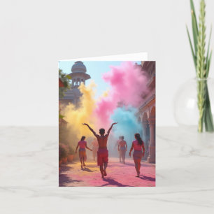 Tarjeta De Agradecimiento HINDU Por qué perseguir arcoíris cuando hay HOLI