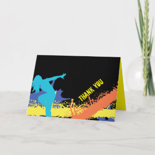 Tarjeta de agradecimiento HIP HOP DANCE Bat Bar Mi