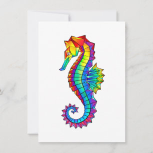 Tarjeta De Agradecimiento Hipoahoría marino poligonal arcoiris
