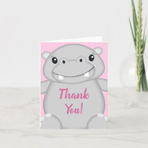 Hippo Baby Shower Pink