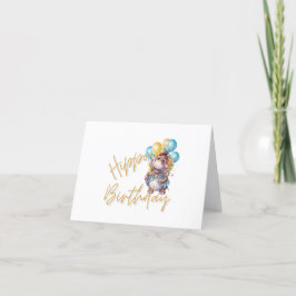 Tarjeta De Agradecimiento Hippo Birthday