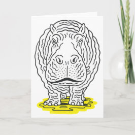Tarjeta De Agradecimiento Hippo Greeting card