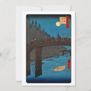 Tarjeta De Agradecimiento Hiroshige Utagawa - Puente de Kyoto a la luz de la