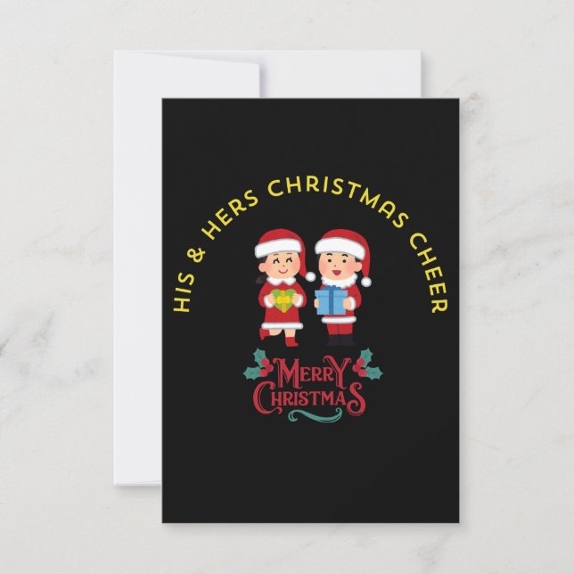 TARJETA DE AGRADECIMIENTO HIS & HERS CHRISTMAS CHEER (Anverso)