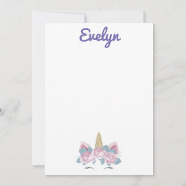 Tarjeta De Agradecimiento Historia de Unicornio