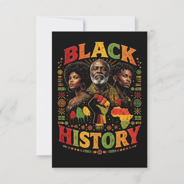 Tarjeta De Agradecimiento Historia Negra (Anverso)