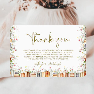 Tarjeta De Agradecimiento Historia Rústica Floral de Cuentos de Hadas Nuevo