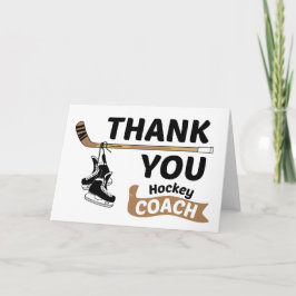 Tarjeta De Agradecimiento Hockey Gracias a entrenadores patines y palos
