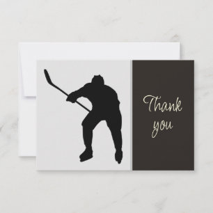 Tarjeta De Agradecimiento Hockey  Pelota de Hockey Voluntario Ayudante Graci