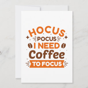 Tarjeta De Agradecimiento Hocus Pocus Necesito Café Para Enfocarme
