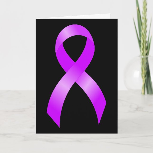 Tarjeta De Agradecimiento Hodgkins Lymphoma Violet Ribbon (Anverso)