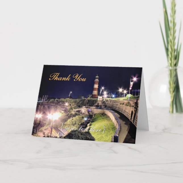 Tarjeta De Agradecimiento Hoe Approach y la Torre de Smeaton - Gracias (Anverso)