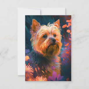 Tarjeta De Agradecimiento Hogar de Mascota de pintura de retratos de animale