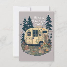 Tarjeta De Agradecimiento Hogar es donde estacionar el remolque de campanari