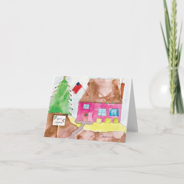 Tarjeta De Agradecimiento Hogar por vacaciones - KidsArt para CHOC (Anverso)