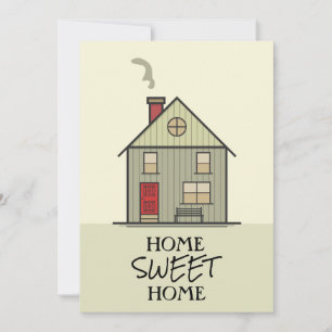 Tarjeta De Agradecimiento Hogar Sweet Home Cita Tipografía de la Casa Cuta