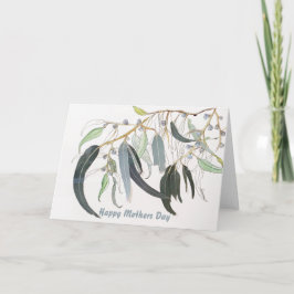 Tarjeta De Agradecimiento hoja de goma de color verde suave hoja de día de l