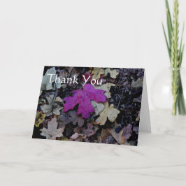 Tarjeta De Agradecimiento Hoja rosa, gracias