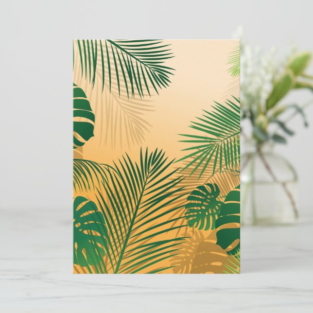 Tarjeta De Agradecimiento Hojas 4 (Anverso de pie)