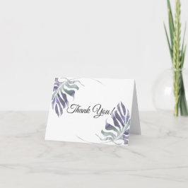 Tarjeta De Agradecimiento Hojas acuáticas de ciruelas de Ametilo