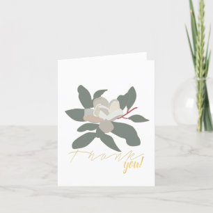 Tarjeta De Agradecimiento Hojas de flores de Magnolia