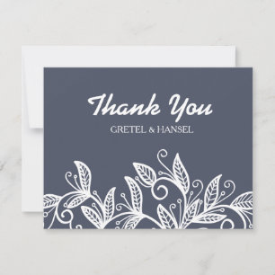 Tarjeta De Agradecimiento hojas de garabatos