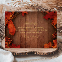 Hojas de madera de otoño rústico