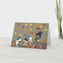 Tarjeta De Agradecimiento Hojas de otoño