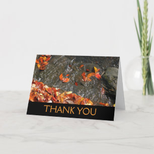 Tarjeta De Agradecimiento Hojas de otoño en cascada I Fotografía de otoño