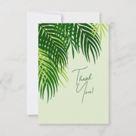 Tarjeta De Agradecimiento Hojas Tropicales Misteriosas Secretas