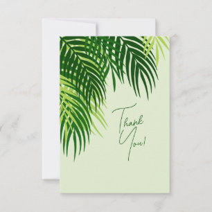Tarjeta De Agradecimiento Hojas Tropicales Misteriosas Secretas