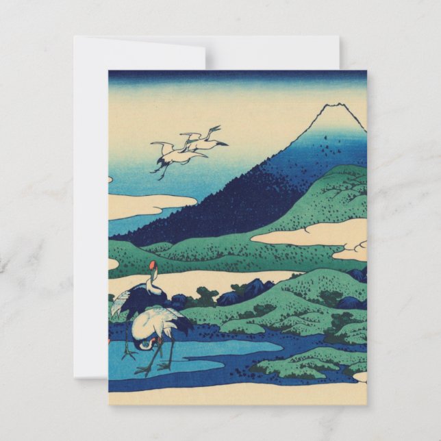 Tarjeta De Agradecimiento Hokusai Katsushika - Umezawa, provincia de Sagami (Anverso)