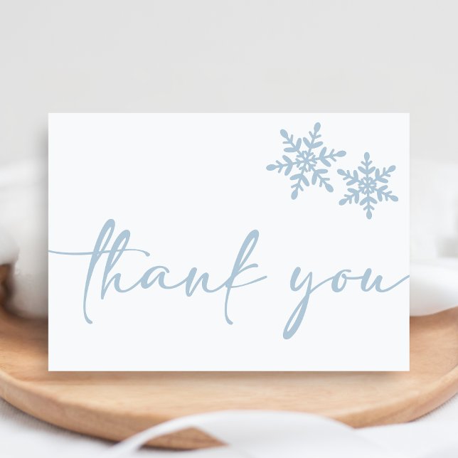 Tarjeta De Agradecimiento Hola Baby Shower (Winter Baby Shower Thank You Card)