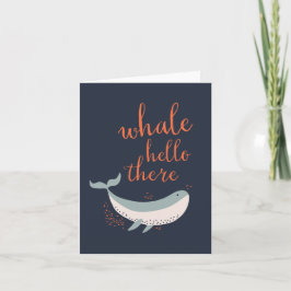 Tarjeta De Agradecimiento Hola de ballena