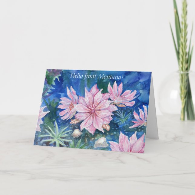Tarjeta De Agradecimiento "Hola desde Montana" Blank Notecard (Anverso)