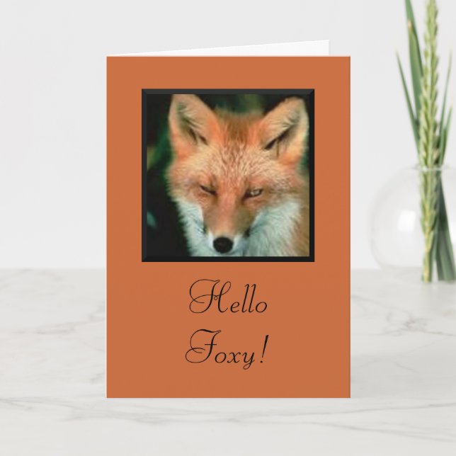 Tarjeta De Agradecimiento Hola Foxy Card (Anverso)