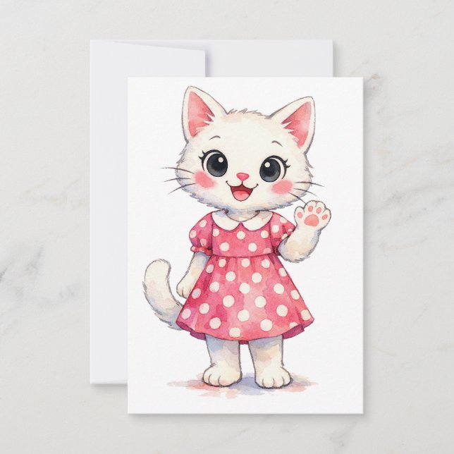 Tarjeta De Agradecimiento Hola Kitty! (Anverso)