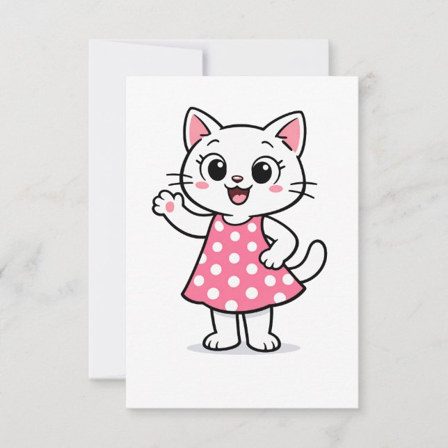 Tarjeta De Agradecimiento Hola Kitty (Anverso)