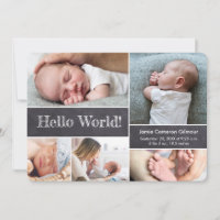¡Hola Mundo! Chalkboard Fotos modernas Baby Shower
